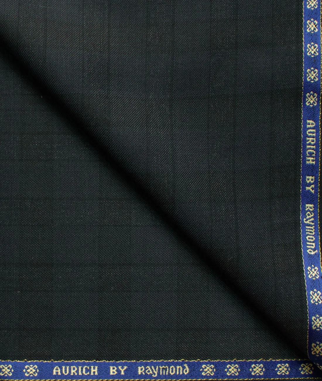 Wool Checks Super 90GÇÖs Unstitched Suiting Fabric (Dark Ash Grey) Dark Ash Grey base with Black Checks