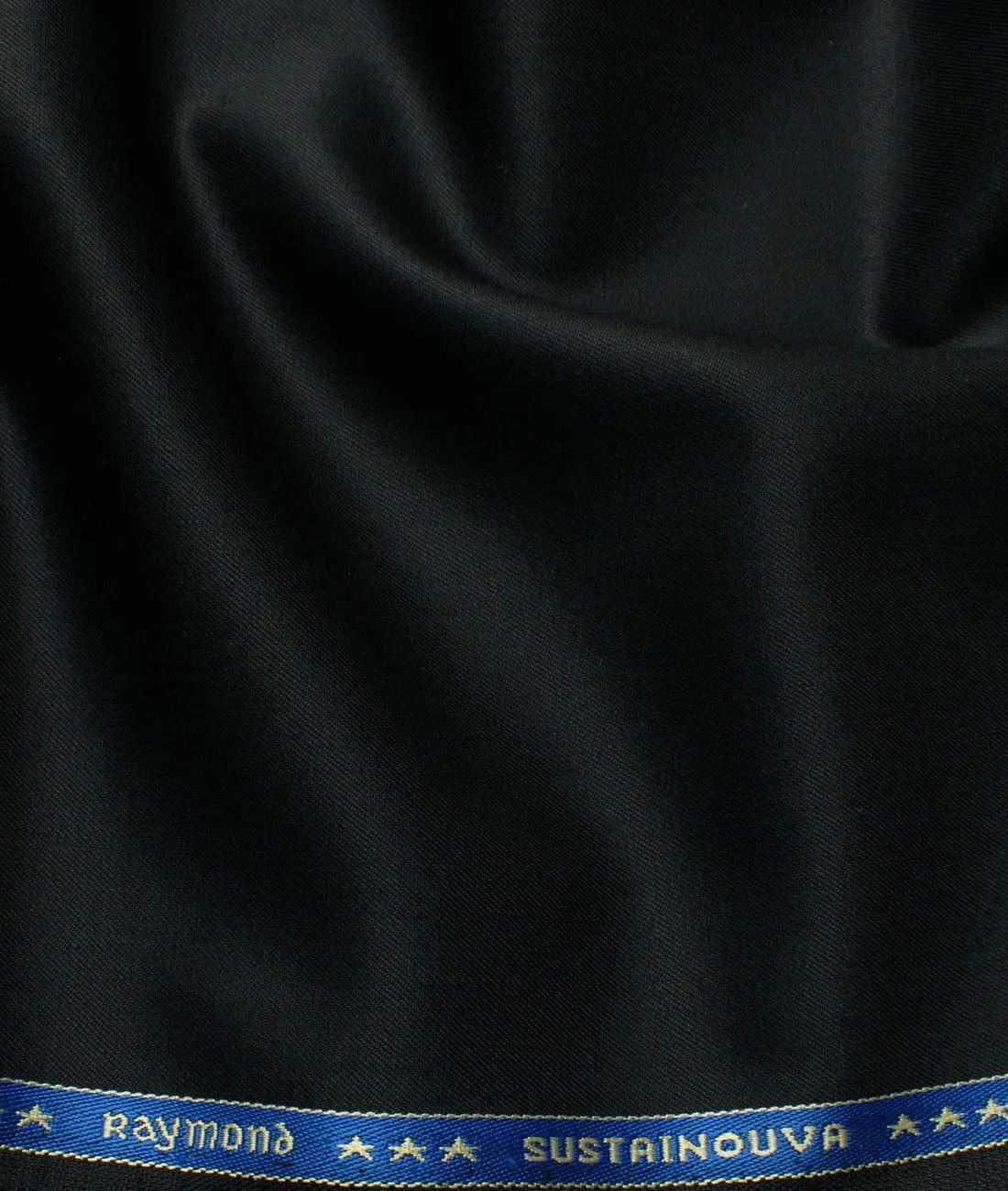 Wool Solids Super 100GÇÖs Unstitched Suiting Fabric (Black) solids, very fine and soft, black, formal, semi formal