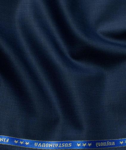 Wool Structured Super 100s Unstitched Suiting Fabric (Dark Royal Blue) very fine and soft